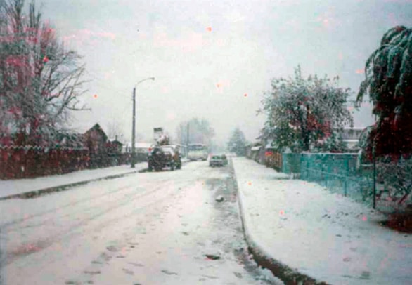 Calle Malaquías Concha nevada 1992